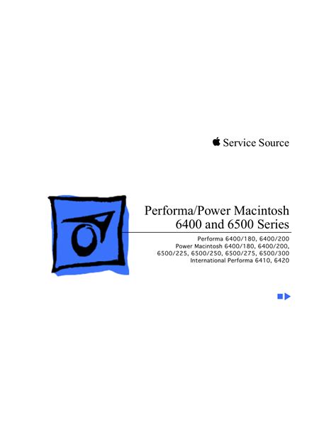 Performa 6400 180 6400 200 6500 225 250 275 300 6410 6420 Apple Service Repair Manual In Pdf