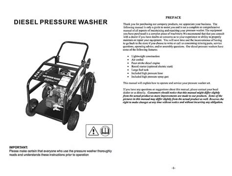 Performance Power Pressure Washer Manual