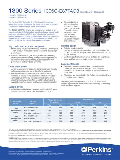 Perkins 1306c E87tag3 Operating Manual