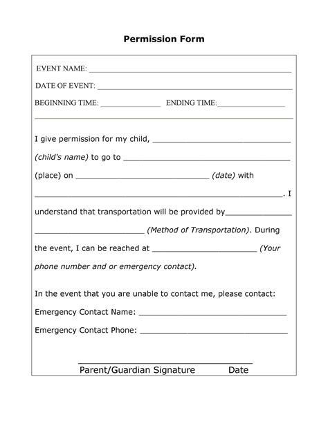 Permission Slip Examples Epubpdf Free - 