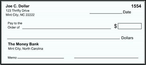 Personal Check Template