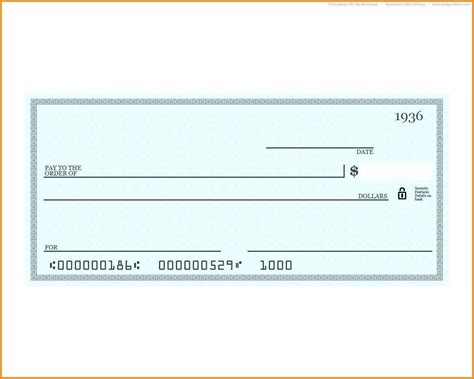 Personal Check Template Word