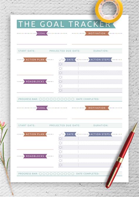 Personal Goal Planner Template