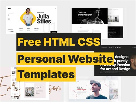Personal Homepage Html Template