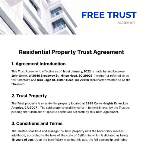 Personal Property Trust Template