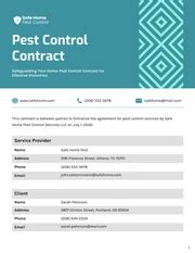 Pest Control Contract Template