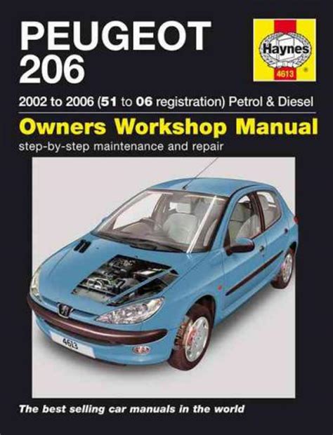 Peugeot 206 Petrol Diesel 2002 2006 Haynes Owners Service Repair Manual