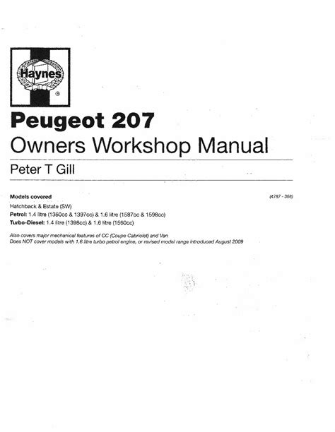 Peugeot 207 User Manual Free