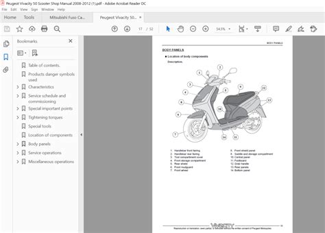 Peugeot Vivacity 50 Scooter Full Service Repair Manual 2008 2012