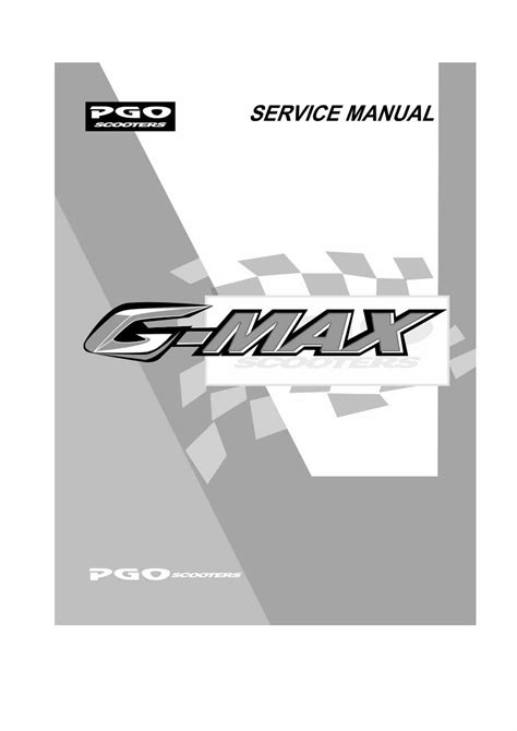 Pgo Gmax Scooter Full Service Repair Manual