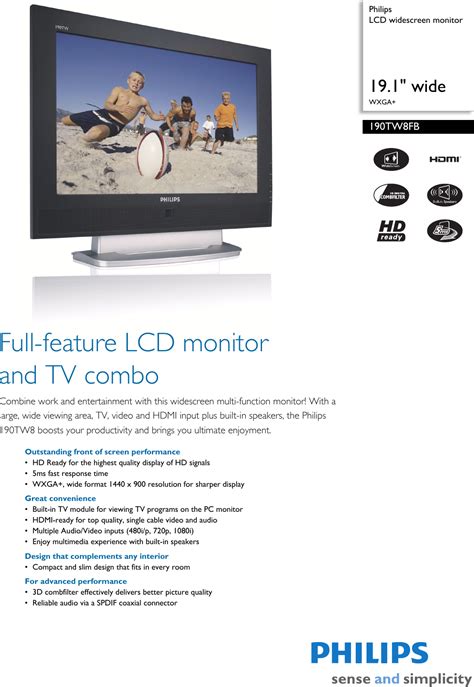 Philips 190tw8fb Tft Lcd Service Manual