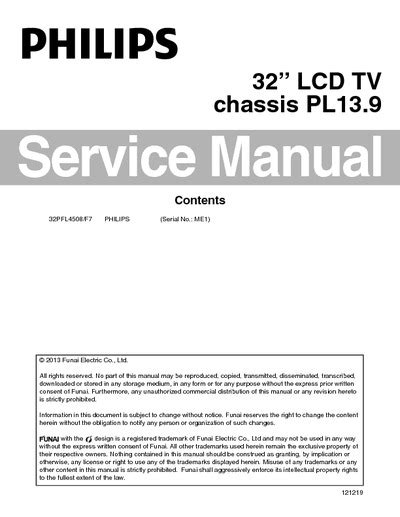 Philips 32pfl4508 Service Manual And Repair Guide