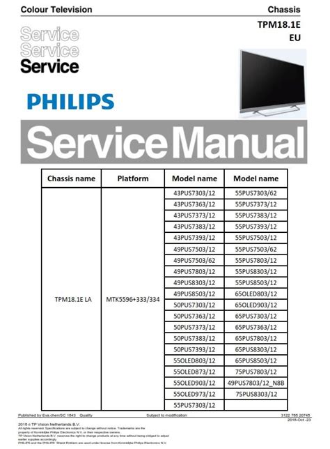 Philips 32pfl7603 Service Manual Repair Guide