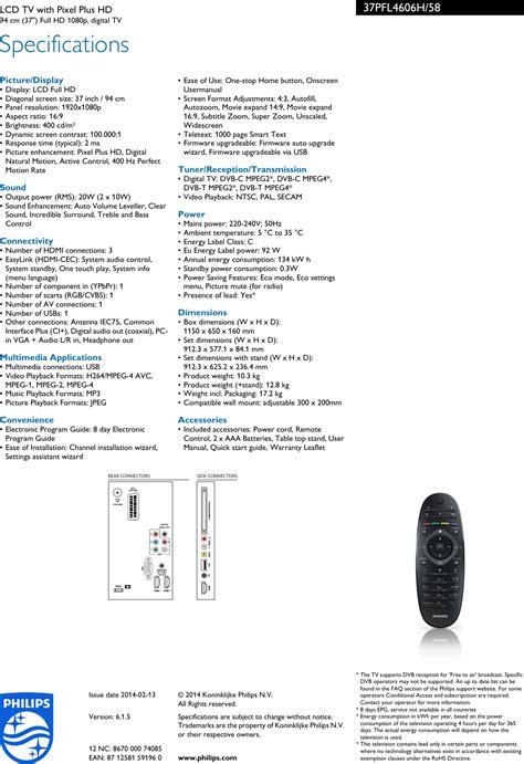 Philips 37pfl4606h Service Manual Repair Guide