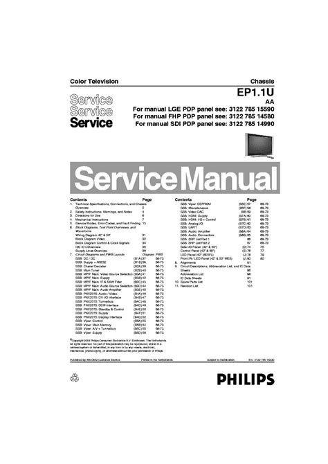 Philips 42pf5321d Service Manual Repair Guide