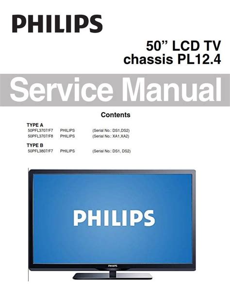 Philips 50pfl3807 Service Manual And Repair Guide