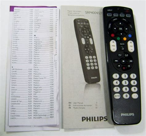 Philips Universal Remote Control Instruction Manual