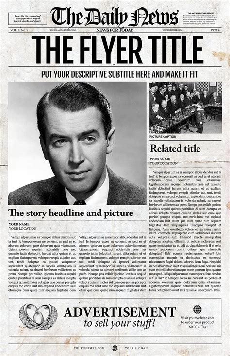 Photoshop Newspaper Template