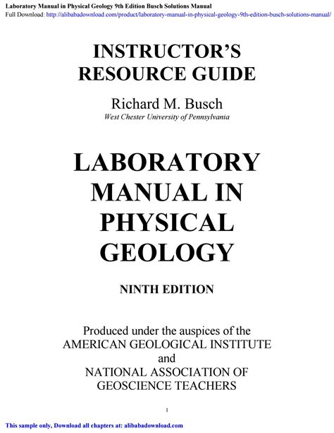 Physical Geology Lab Manual Answers 9th Edition