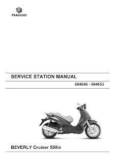 Piaggio Beverly Cruiser 500 I E Full Service Repair Manual 2005 2010