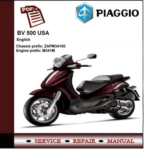 Piaggio Bv 500 Usa Workshop Service Repair Manual