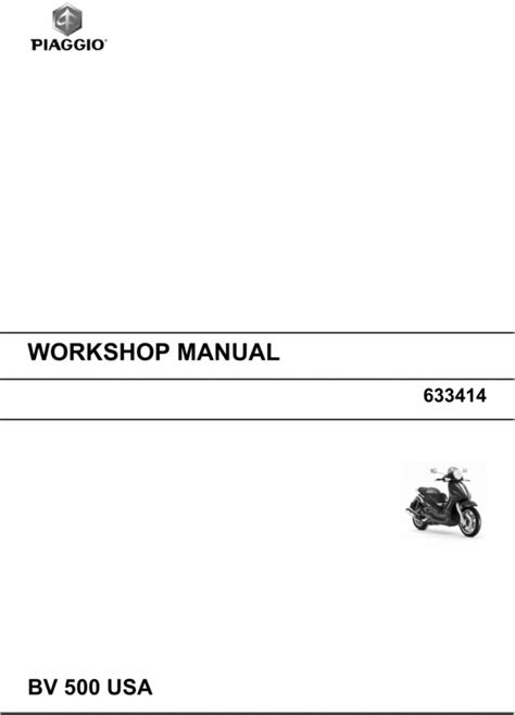 Piaggio Bv500 Usa Service Repair Manual 2003