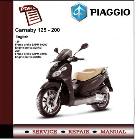 Piaggio Carnaby 125 200 Workshop Service Repair Manual