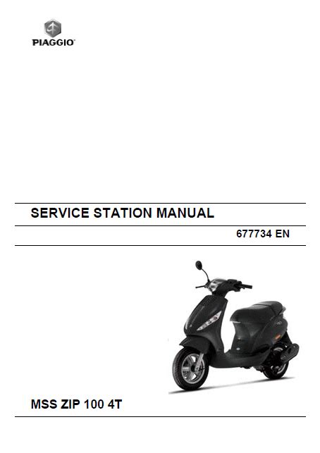 Piaggio Mss Zip 100 4t 2007 2013 Service Repair Manual