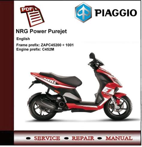 Piaggio Nrg Power Purejet Workshop Repair Service Manual Pdf