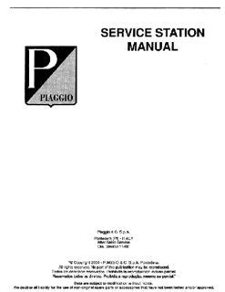 Piaggio Typhoon 125 Service Manual Download