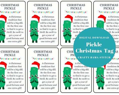 Pickle Ornament Story Printable