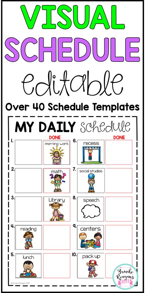 Picture Schedule Template