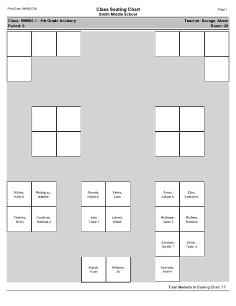 Picture Seating Chart