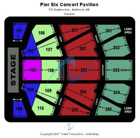 Pier Six Pavilion Baltimore Seating Chart