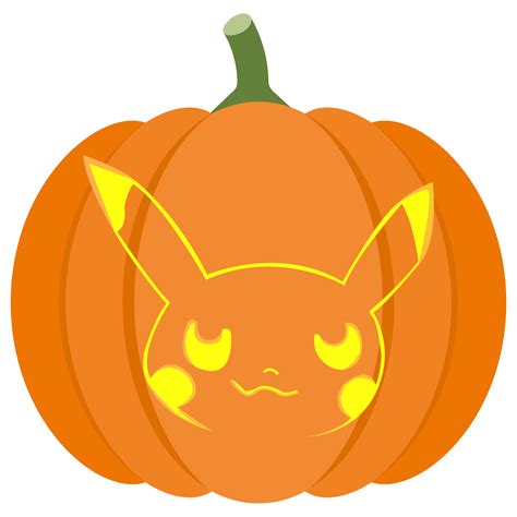 Pikachu Pumpkin Template