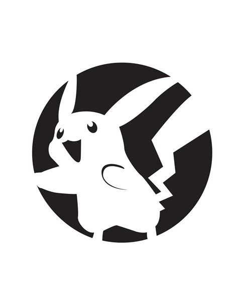 Pikachu Pumpkin Template Printable