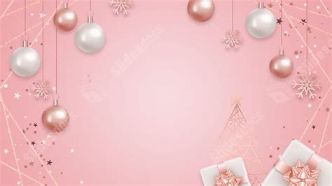 Pink Christmas Slides Template