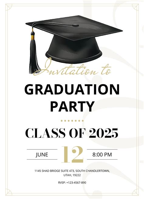 Pink Graduation Invitation Template
