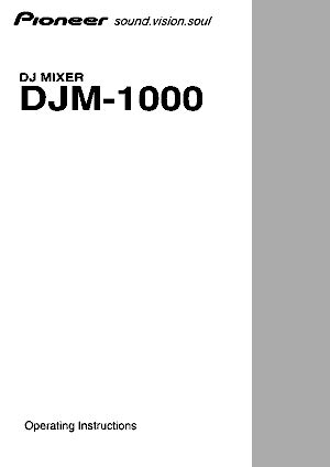 Pioneer Djm 1000 Service Manual Repair Guide