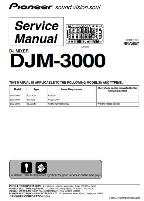 Pioneer Djm 3000 Service Manual Repair Guide