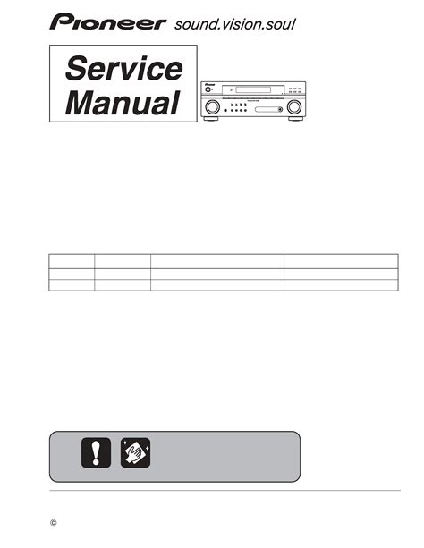 Pioneer Vsx 518 Series Service Manual And Repair Guide