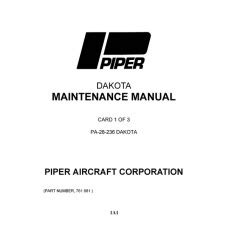 Piper Pa 28 236 Dakota Maintenance Service Repair Manual Download