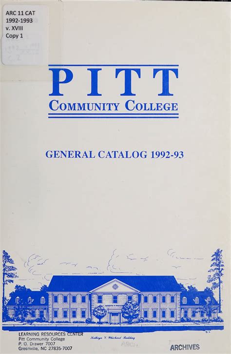 Pitt Community College Summer Course Catalog 2019