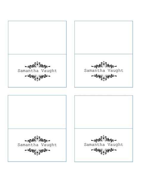 Place Cards Template Free