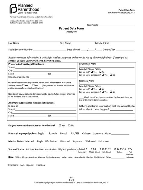 Planned Parenthood Doctors Note Template
