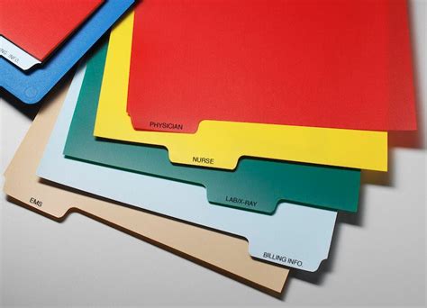 Plastic Medical Chart Dividers