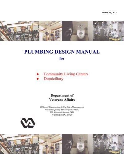 Plumbing Design Manual Office Of Construction Facilities