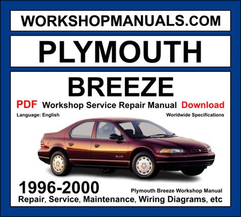 Plymouth Breeze 1995 2000 Workshop Repair Service Manual Pdf