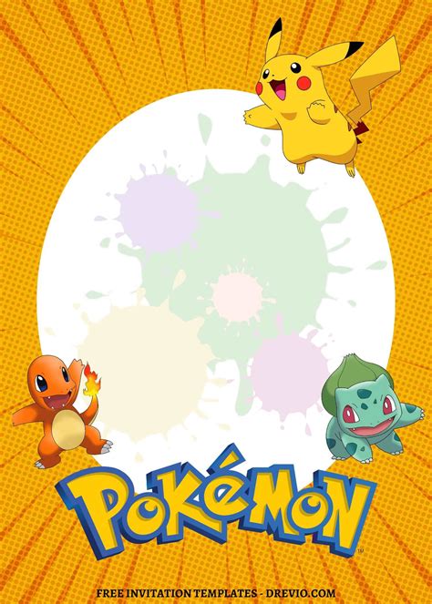Pokemon Party Invitation Template