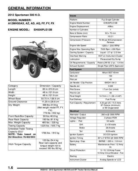 Polaris 2008 Sportsman 500 Service Manual